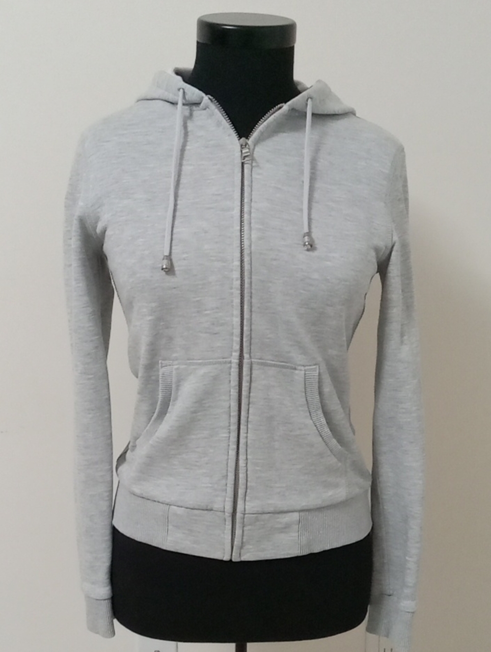 Esprit Light Gray Zip Front Hoodie - Women's
